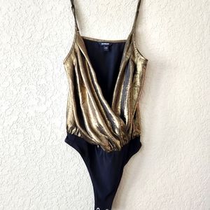 Gold bodysuit top